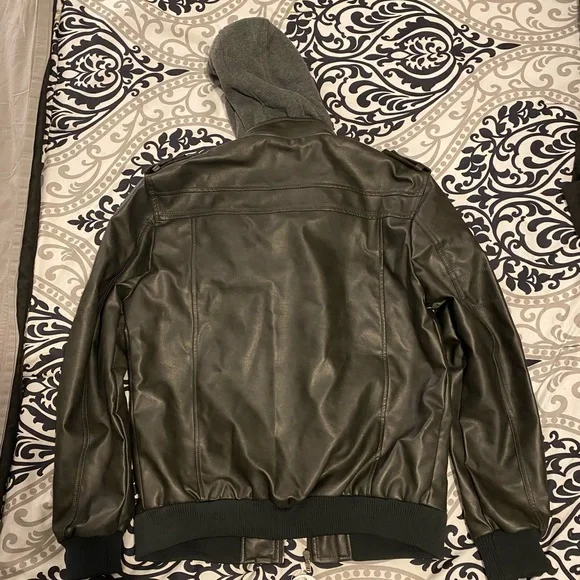 NWT David Outerwear Men’s L Faux Leather Jacket - Picture 4 of 5